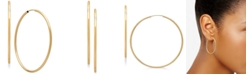 Macy's Polished Continuous Hoop Earrings in 14k Gold